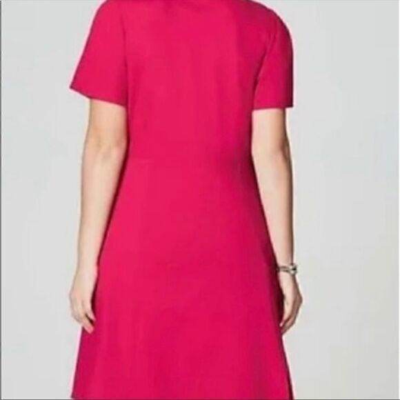 CHRISTIAN SIRIANO FOR J. JILL | PINK CERISE SPLIT HEM DRESS | XS NWT - Picture 3 of 5
